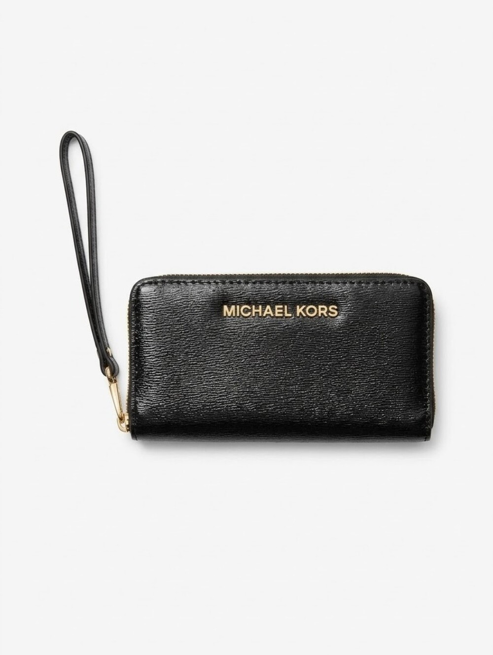 Michael Kors Black Zip Wristlet Wallet With Removable Wrist Strap